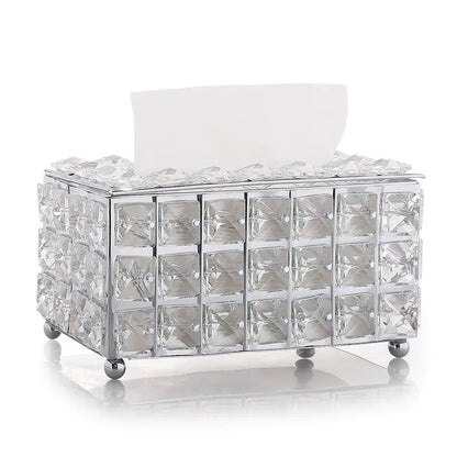 Minimalist Crystal Tissue Box for Home Decor