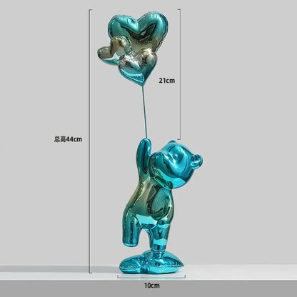 Luxury Electroplated Balloon Bear Decor for Home