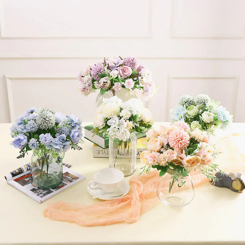 Custom Faux Peony Flower Bouquet for Home Decor