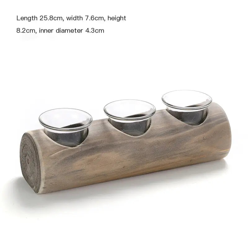 Artisanal Wood Candle Holder for Holiday Cheer