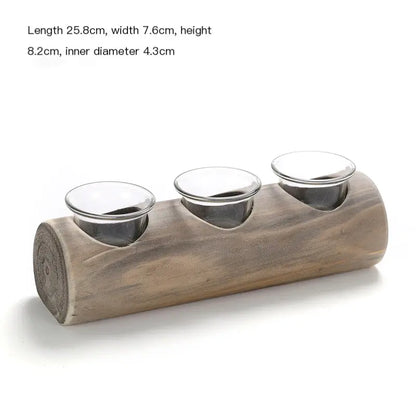 Artisanal Wood Candle Holder for Holiday Cheer