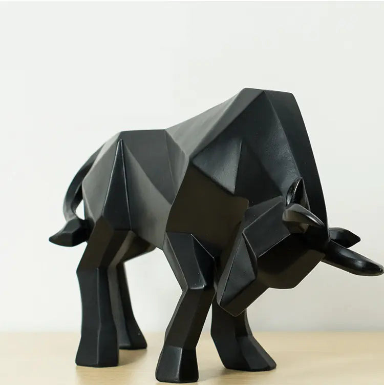 Modern Bull Home Decor Resin Sculpture for Coffee Table