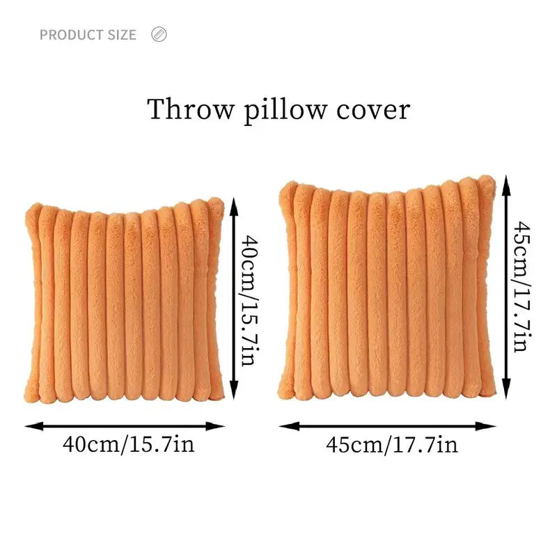 Rabbit Fur Synthetic Pillowcase for Home Decor