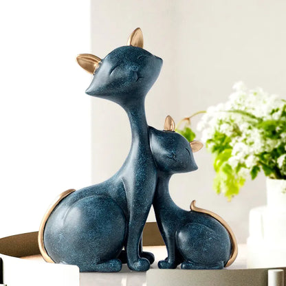 Modern Minimalist Lucky Cat Figurine for Home Decor