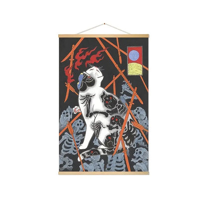 Cute Cat Canvas Wall Art for Home Decor (1pc)