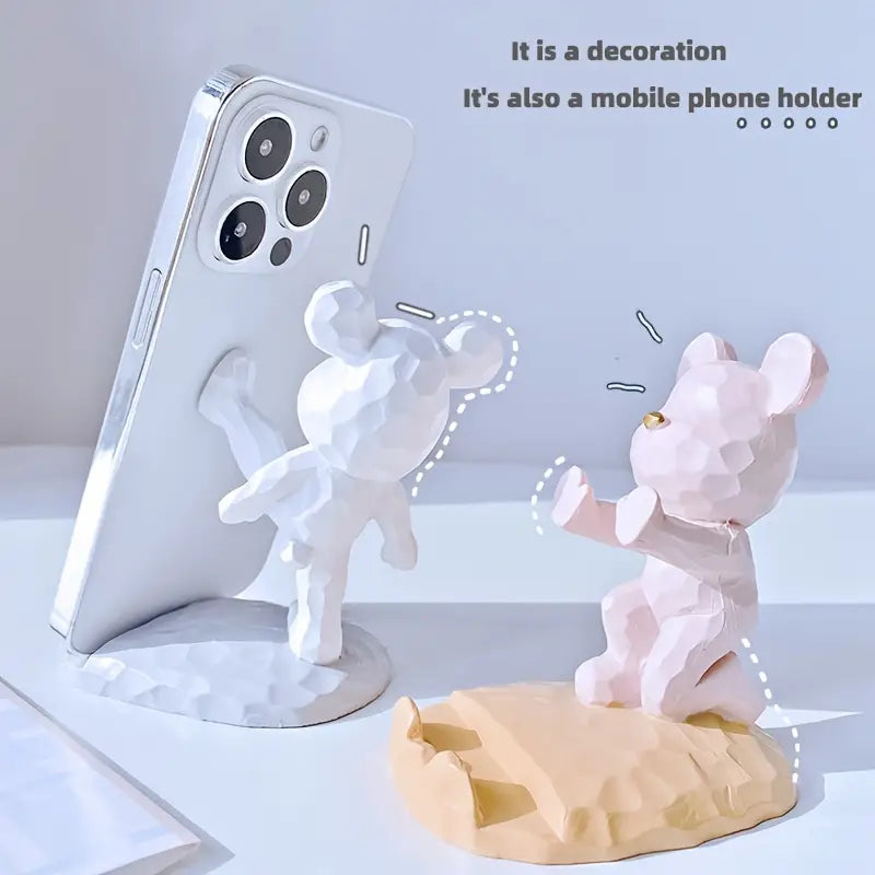 Creative Bear Phone Holder for Desktop Home Decor