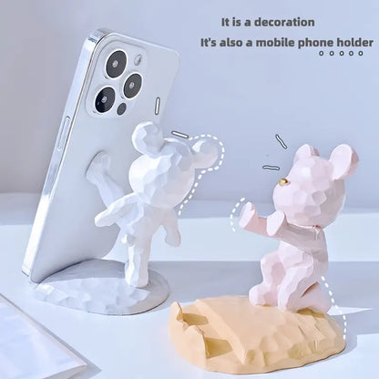 Creative Bear Phone Holder for Desktop Home Decor