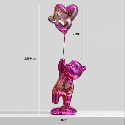 Luxury Electroplated Balloon Bear Decor for Home