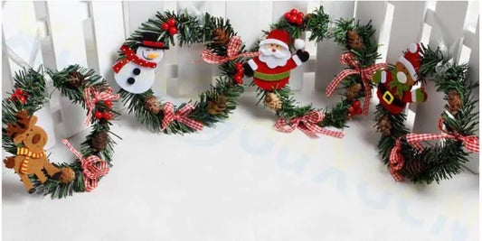 PVC Christmas Tree Wreath for Holiday Window Decor
