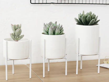 Nordic Style Ceramic and Iron Succulent Planter