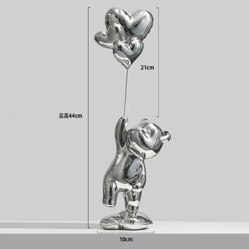 Luxury Electroplated Balloon Bear Decor for Home