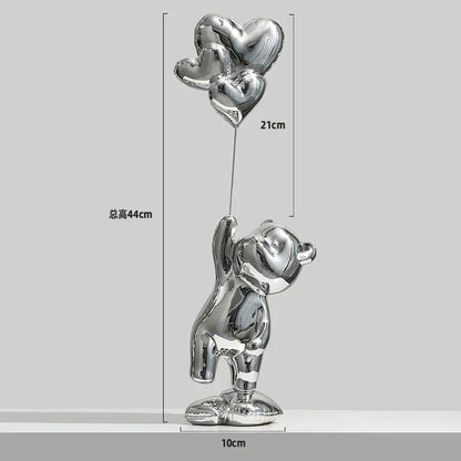 Luxury Electroplated Balloon Bear Decor for Home