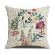 Rabbit Butterfly Design Pillowcase - Soft Flannel Decor