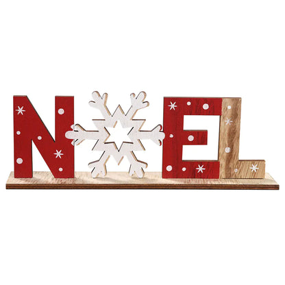 Wooden Christmas Letter Desktop Decor Item