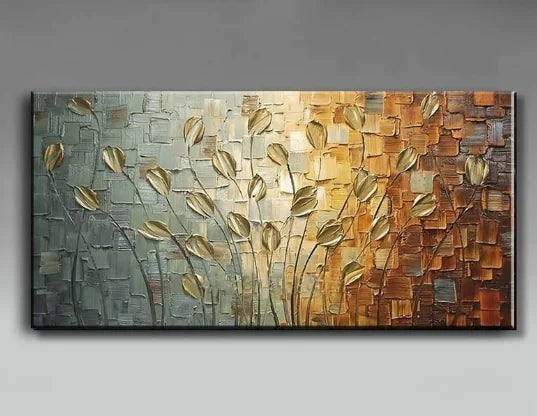 Abstract Leaves Canvas Print Poster for Home Decor