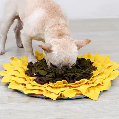 Sunflower Pet Snuffle Mat for Slow Feeding and Training