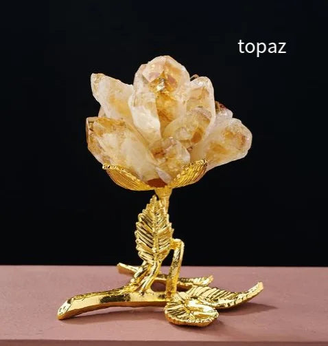 Natural White Crystal Cluster Flower Home Decor Piece