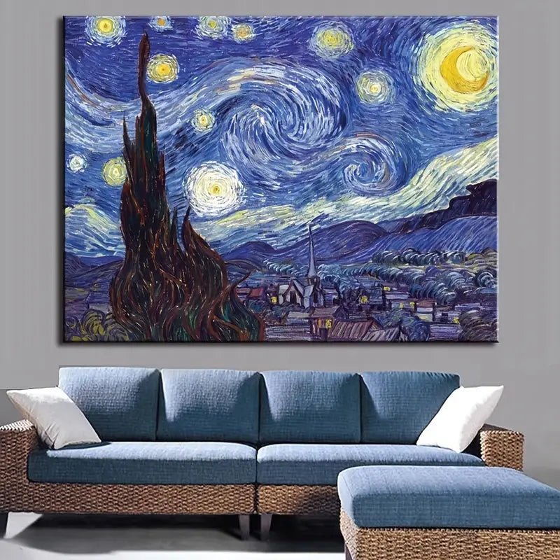 Abstract Starry Sky Canvas Wall Art for Home Decor