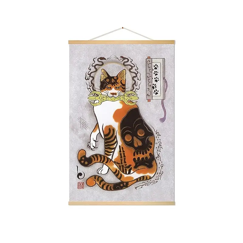 Cute Cat Canvas Wall Art for Home Decor (1pc)