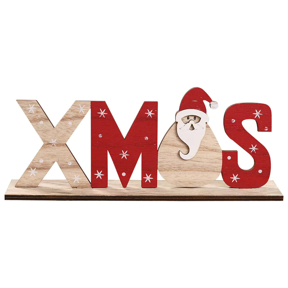 Wooden Christmas Letter Desktop Decor Item