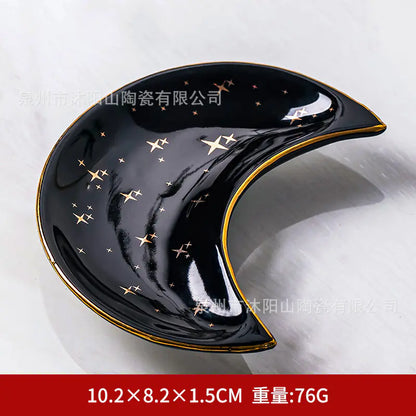 Nordic Ceramic Creative Moon Fruit Plate and Dish Decor