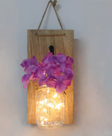 Solar Mason Jar Hanging Light for Garden, Balcony, and Home Decor