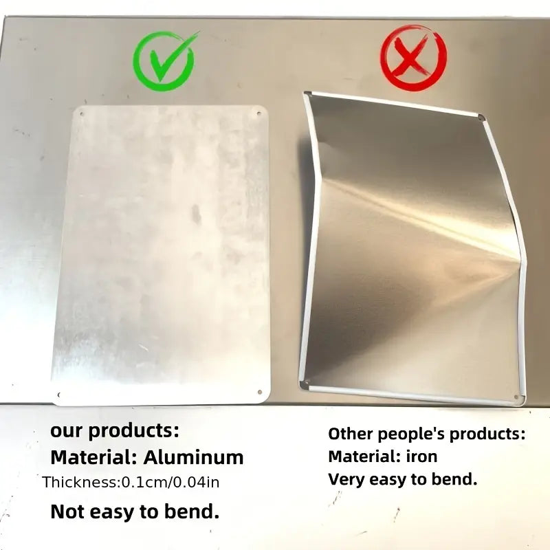 Funny Retro Aluminum Metal Sign for Home or Cafe Decor