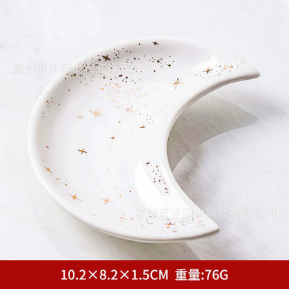 Nordic Ceramic Creative Moon Fruit Plate and Dish Decor
