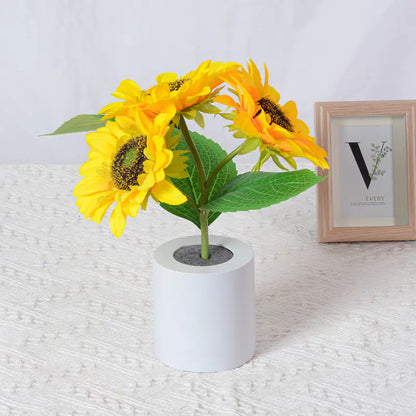 Rechargeable Sunflower LED Night Light for Bedroom Decor